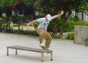 Skateboard Park, Benjasiri Park in Sukhumvit Queens Park, Bangkok