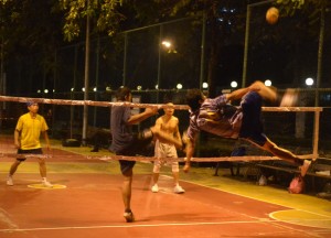 Sepak Takraw, Benjasiri Park in Sukhumvit Queens Park, Bangkok