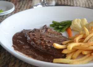 Peppered Steak, Daosavanh Restaurant Peppered Steak, Daosavanh Restaurant, Savannakhet, French food in Laos