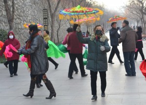 Umbrella Dance, Activities in Local Parks in China Local Life