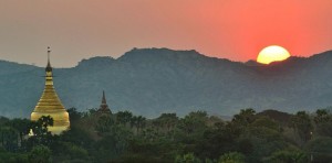 Sunrise from New Bagan, 2 days in Bagan and Mount Popa, Myanmar