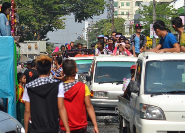 Thingyan Water Festival in Yangon Thingyan Water Festival, Moving Backwards to Move Forward