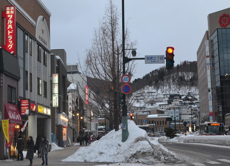 Chuo Dori Street, Travel to the Otaru Light Festival in Hokkaido Japan on JR Pass