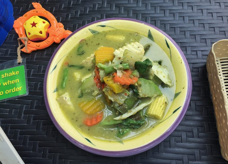 Coconut green curry, Best Vegan Restaurants in Chiang Mai
