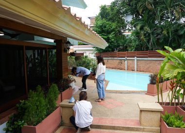 Outside Pool Area, Bangkok Totoro Cafe Restaurant Sukhumvit 29