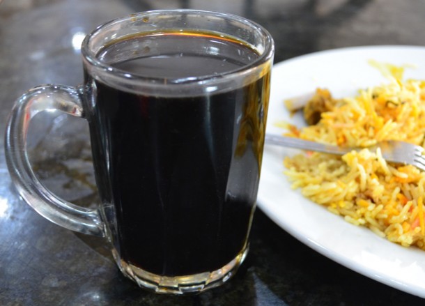 Kopi O for Breakfast Eating Malaysian Food