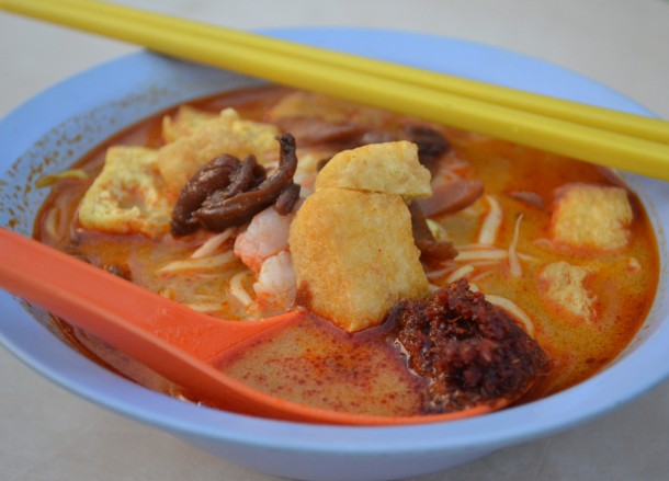 Curry Mee at Gurney Drive in Penang Eating Malaysian Food