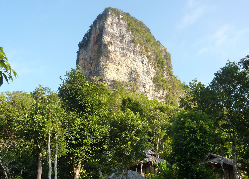 Lime Stone Cliffs Railay West, Low season in Krabi Thailand, Southeast Asia