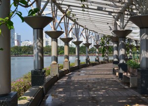 Walking Path, Benjakiti Park Bangkok, Park Life in Southeast Asia