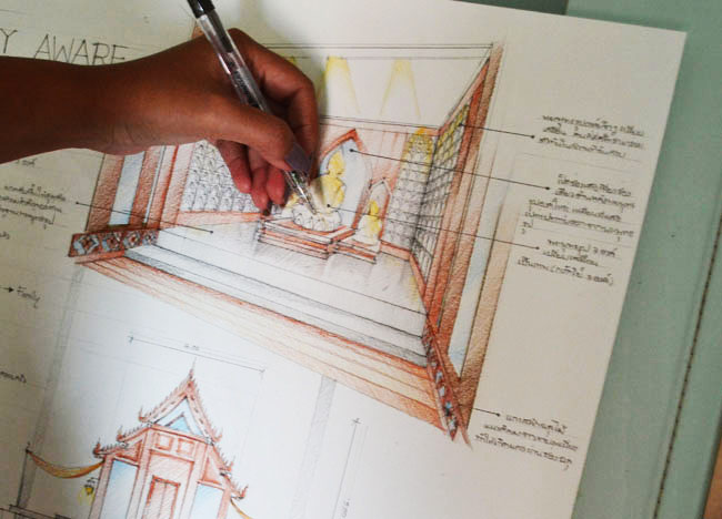 Life in Southeast Asia - Contemporary Thai Temple Design - Interior