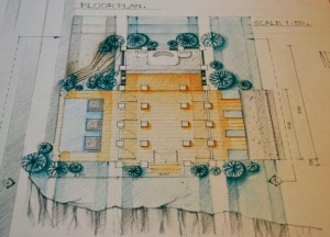 Floor Plan. Contemporary Thai Temple Design. Bangkok, Southeast Asia