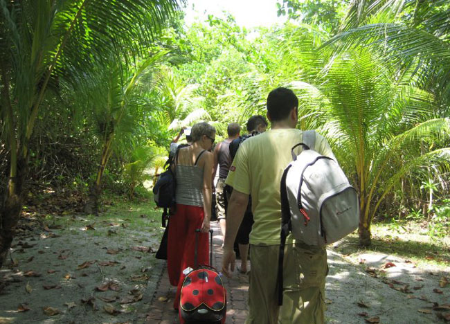 Arriving at Turtle Island Selingan, Borneo Eco-Tourism Sabah Malaysia