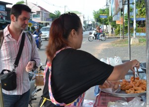 Pa Thong Ko Thai Donut Nang Rong Food Tour in Isan, Eating in Thailand