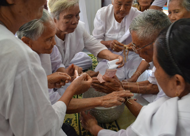 Sai Sin Bracelets, Buddhist Monk Blessing Ceremony for Health Thailand