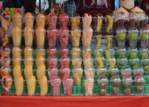Smoothie Stall Eating at JJ Market Bangkok, Chatuchak Weekend Shopping