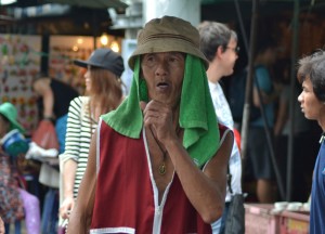 Local Worker, Eating at JJ Market Bangkok, Chatuchak Weekend Shopping