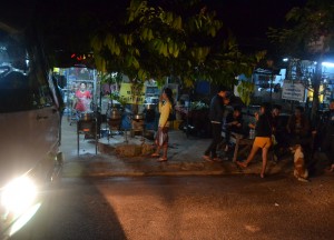 Night time stop, Savannakhet to Pakse by Bus, Travel in Southern Laos