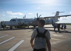 Boarding at Siem Reap Boarding a Propeller Plane, Bangkok to Siem Reap, Angkor Wat Tour, Cambodia