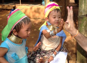 Young Long Necks, Chiang Rai Akha Hill Tribes Northern Thailand, Asia