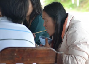 Eating Yunnan Food, Doi Pha Tang Viewpoint, Chiang Rai Thailand, Chinese Village