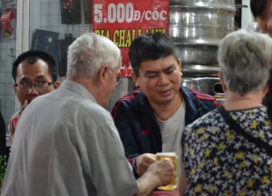 Tourists Drinking Beer, Hanoi Night Market, Hang Dao, Weekend Nightlife