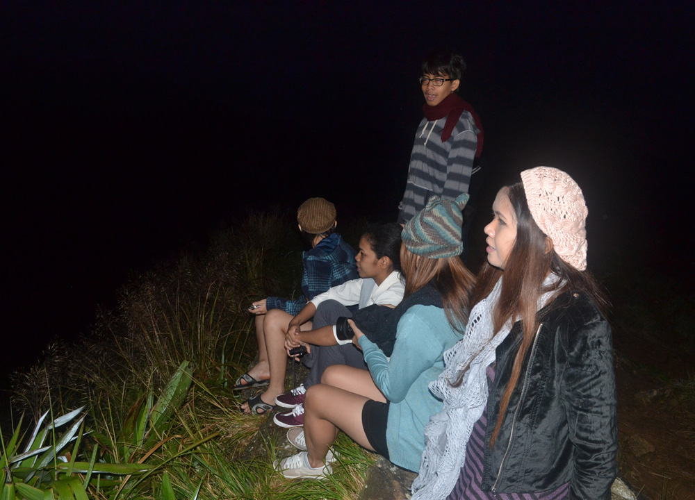 Dark Before Sunrise, Phu Chi Fa Mountains, Chiang rai, Thailand, Southeast Asia
