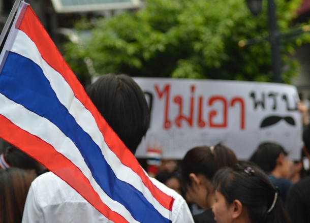 Red White, Blue Thai Flag, Amnesty Bill Protests, Is Bangkok Safe for Travel