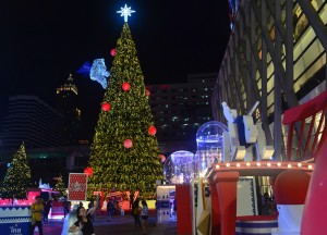 Xmas Tree 2013, Central World Christmas Tree. Beer Gardens. Bangkok