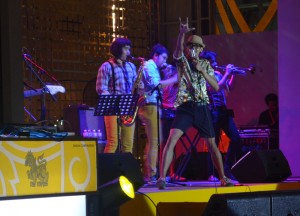 Singha Live Music, Central World Christmas Tree. Beer Gardens. Bangkok