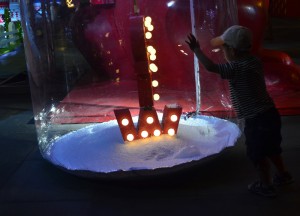 Kids Playing at Central World Christmas Tree. Beer Gardens. Bangkok