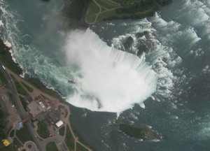 Niagara Falls from Helicopter, Driving Road Trip in America, New York State