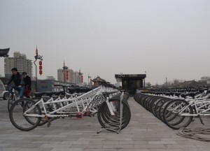 Xian South Gate Bike Hire, Travel in City Centre of Xian China