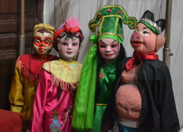 Monkey, Monk, Witch and Pig, Shadow Puppet Show Xian, Gao Grand Courtyard