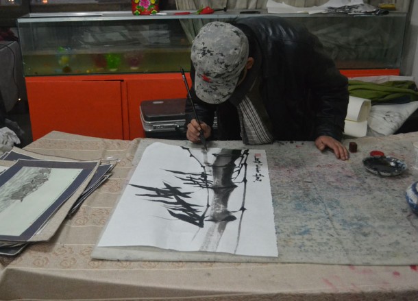 Freehand Calligraphy Sketch, Tourist Scam in Xian, Calligraphy Art Scam in China