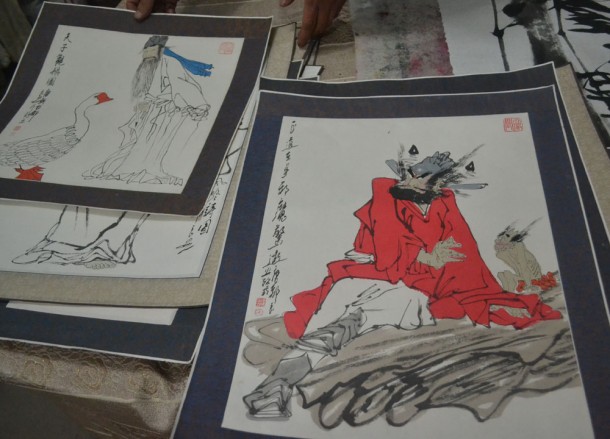 Chinese Character Paintings, Tourist Scam in Xian China, Calligraphy Art