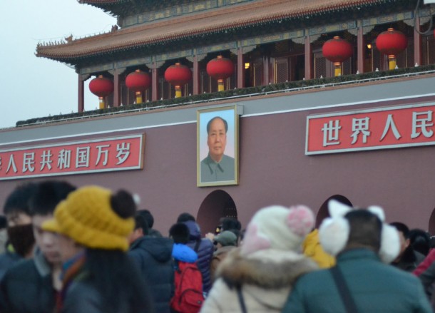 Tourist Crowds at Front, Best Views of Forbidden City, Jingshan Park, Beijing