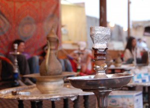 Smoking Shisha at Bedouin Camp, Two Day Dubai Stopover, Emirates