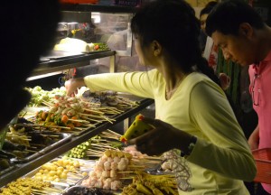 Locals at Barbecue Buffet, 19th Street Food in Yangon Chinatown
