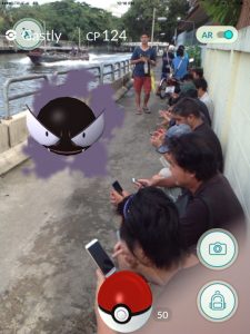 Playing Pokemon in Bangkok Thailand Traveller Expat Pokemon Go Game