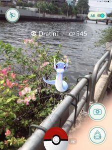 Dratini Spawn, Playing Pokemon in Bangkok Thailand Traveller Expat Pokemon Go Game