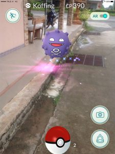 Koffing, Playing Pokemon in Bangkok Thailand Traveller Expat Pokemon Go Game