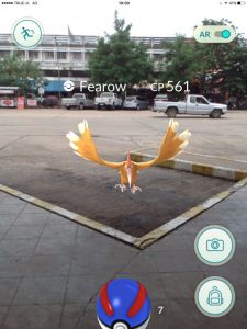 Fearow, Playing Pokemon in Bangkok Thailand Traveller Expat Pokemon Go Game