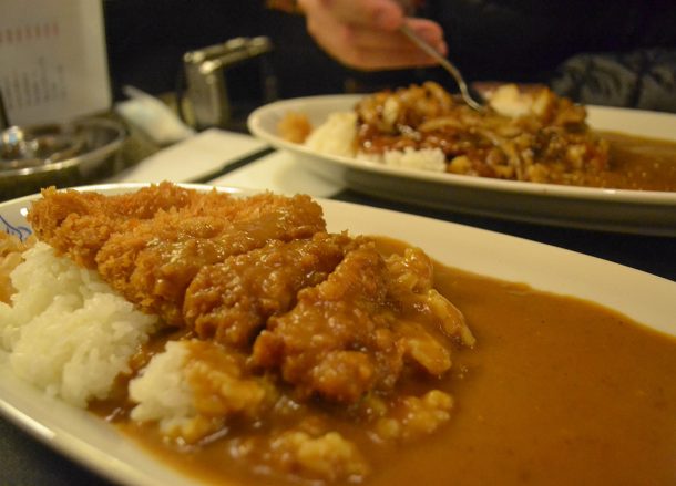 Katsu Curry, JR Japan Rail Pass Travel in Winter February Snow