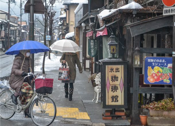 Takayama Old Town, JR Japan Rail Pass Travel in Winter February Snow