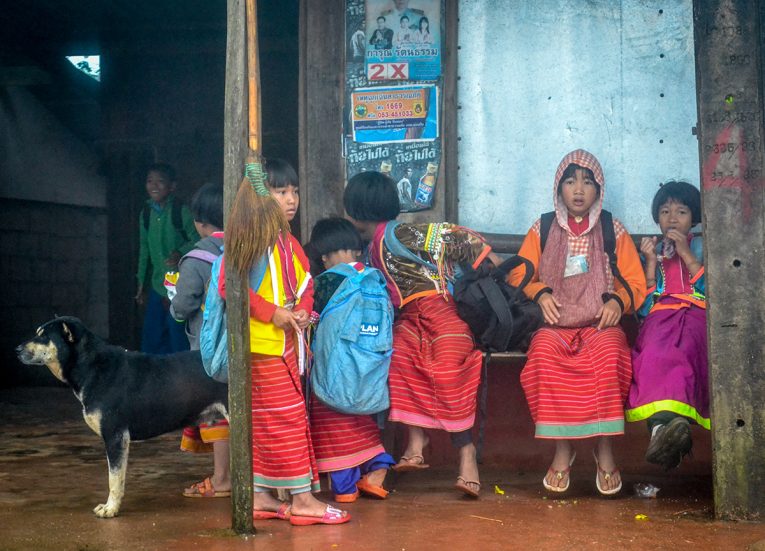 Hill Tribes at Doi Angkhang Border Chiang Mai Thailand