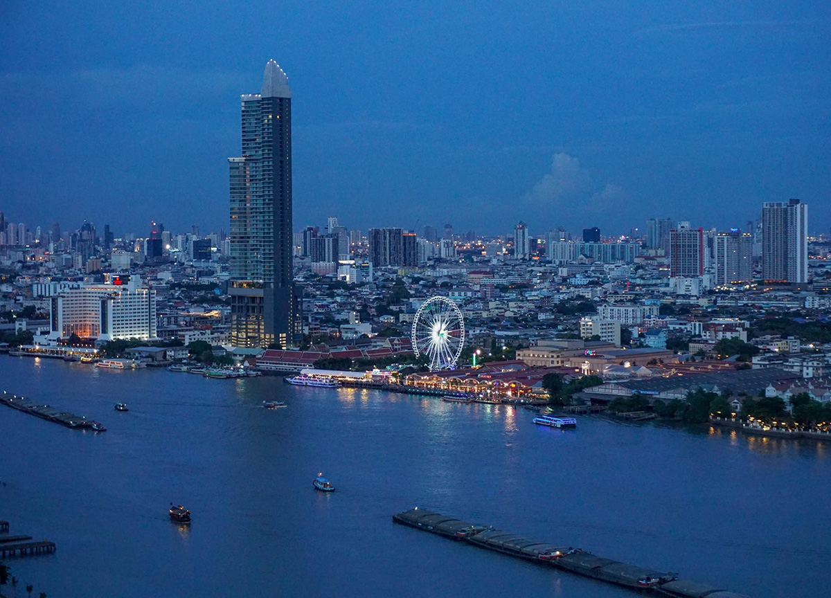 Chao Phraya River View from Avani Hotel in Bangkok