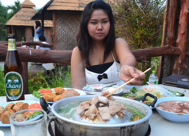 Moo Kata Pork Skillet in Rural Thailand