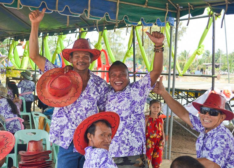Boat Race Celebrations and Cheer Leaders Songkran New Year Festival in Thailand