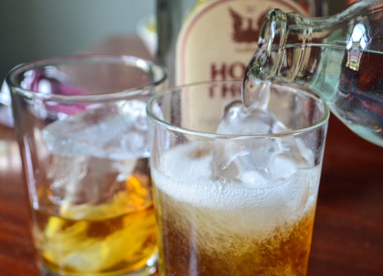 Hong-Thong-Whiskey-with-Fizzy-Water-for-Songkran-New-Year-Festival-in-Thailand-