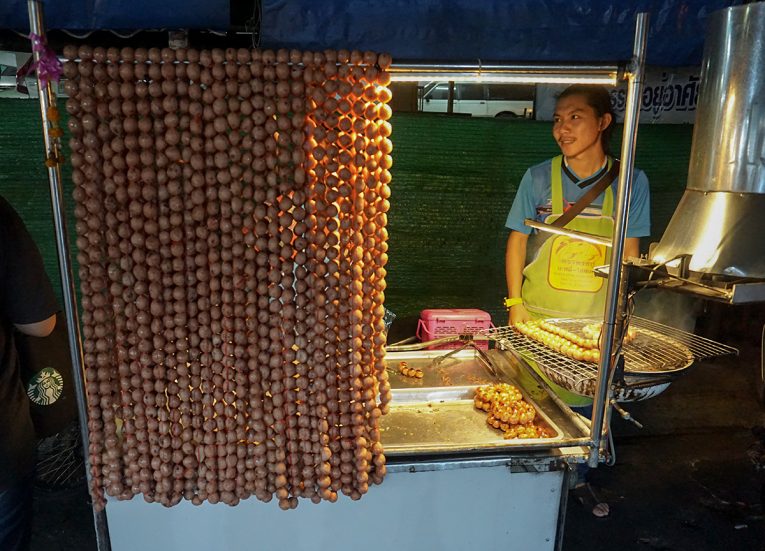 Meat Curtains Isaan Sausages Bangkok Street Food in Thailand